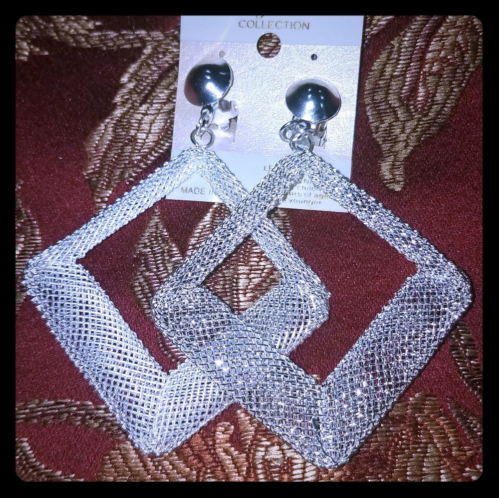 *last pair* Silver clip on earrings